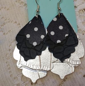 Faux Leather Earrings